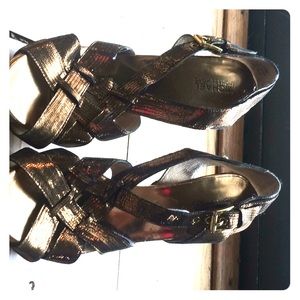 Copper metallic Michael kors heels